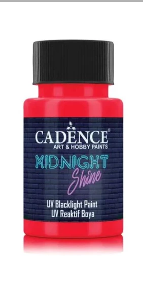 MIDNIGHT SHINE UV REAKTIF BOYA MS- 06 KIRMIZI 50 ML ürün görseli 1