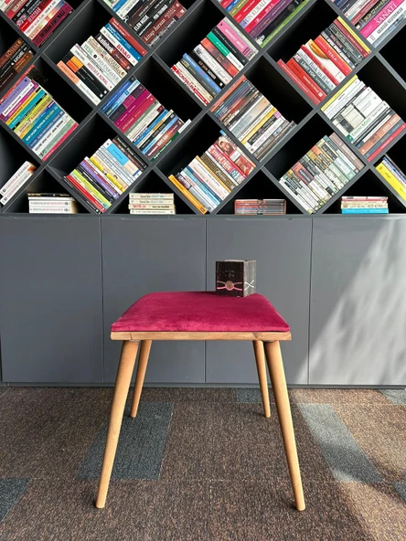 DTM HOME Kare Fuşya  Bench Puf - Resim 2