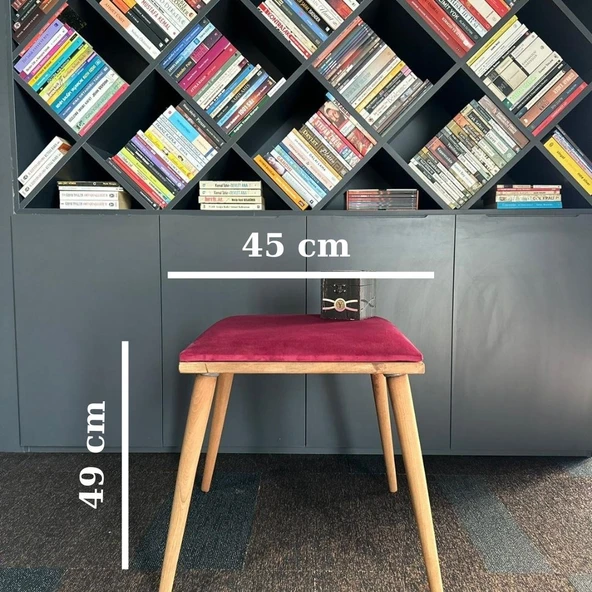 DTM HOME Kare Fuşya  Bench Puf - Resim 3