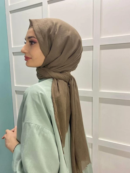 Arwella %100 Pamuk Dubai Şal 00606  VİZON ürün görseli 1