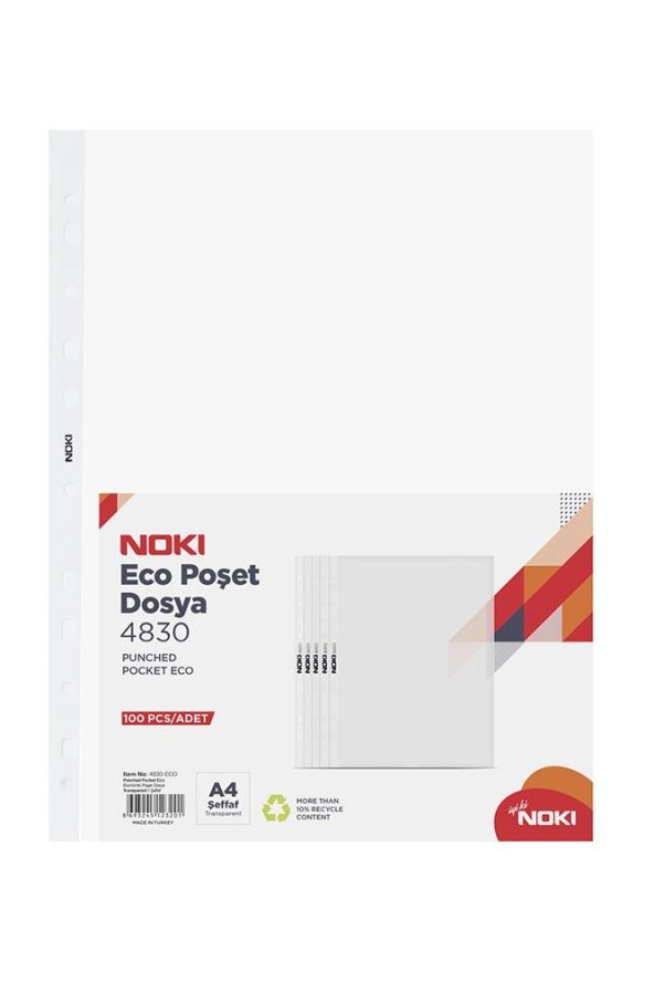 Poşet Dosya 100 Lü 1 Paket Şeffaf Dosya 100 Adetli Föy Dosya 1 Paket Eco Poşet Dosya ürün görseli 1
