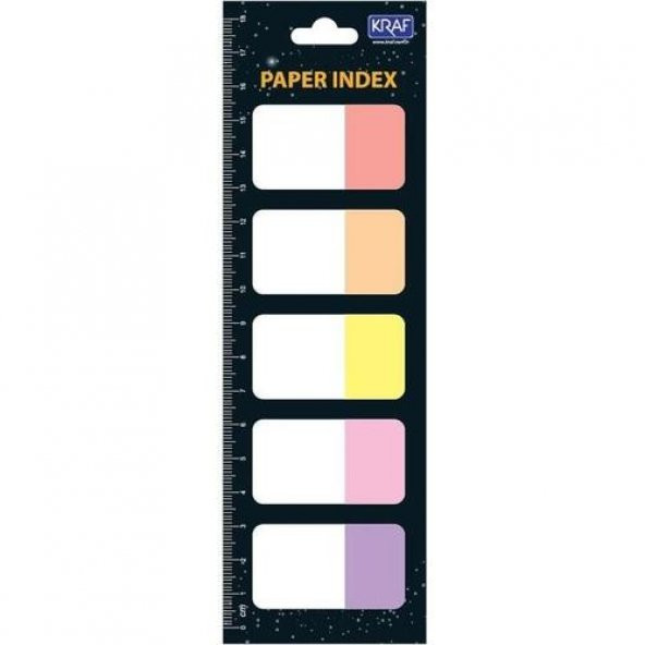 KRAF INDEX KAGIT 25X42 MM 5 RENK X 20YP FLAG(1555) ürün görseli 1