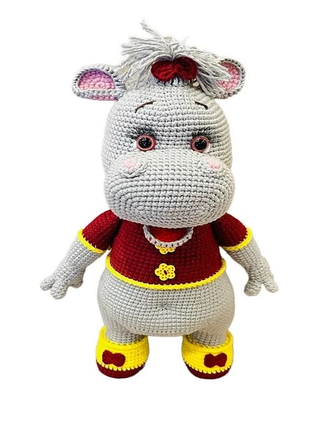 Süslü Hipo Amigurumi Organik Oyuncak ürün görseli 1