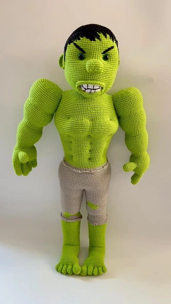Avengers Hulk Amigurumi Organik Oyuncak ürün görseli 1