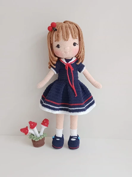 Deniz Bebek ve Mantarları Amigurumi Organik Oyuncak ürün görseli 1