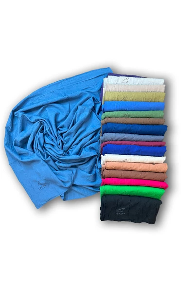 Loryan Scarf Kare Bambu Kraş Viva Eşarp 00832  KOT MAVİSİ ürün görseli 1