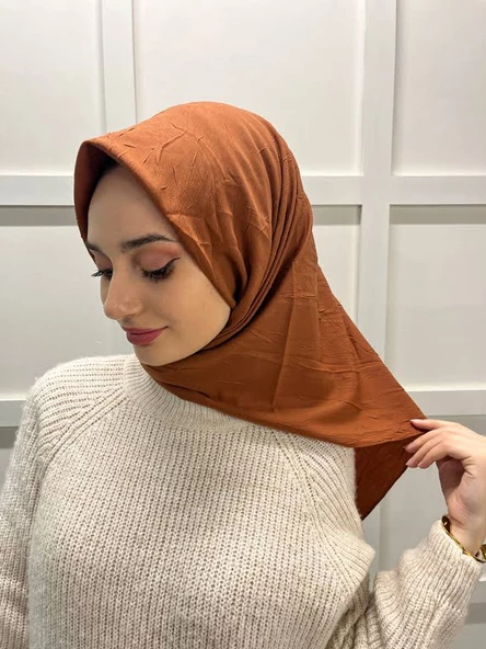 Loryan Scarf Kare Bambu Kraş Viva Eşarp 00832  BAKIR ürün görseli 1