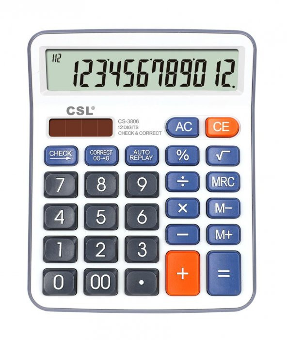 CSL CS-3806 12 Hane Masa Tipi Hesap Makinesi ürün görseli 1