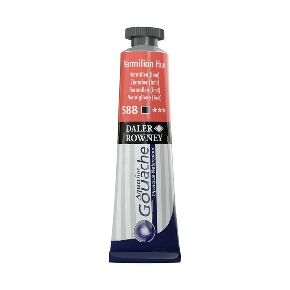 Daler Rowney Aquafine Guaj Boya Tüp 15ml Vermilion Hue 588 ürün görseli 1