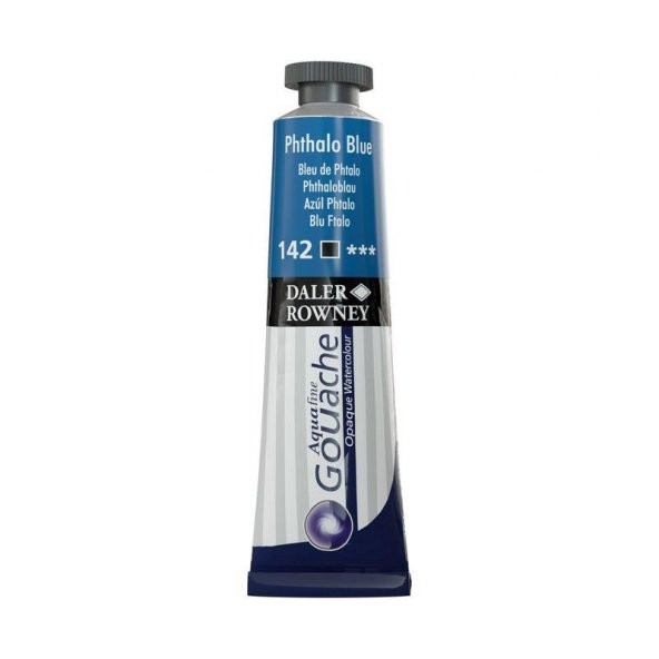 Daler Rowney Aquafine Guaj Boya Tüp 15ml Phthalo Blue 142 ürün görseli 1