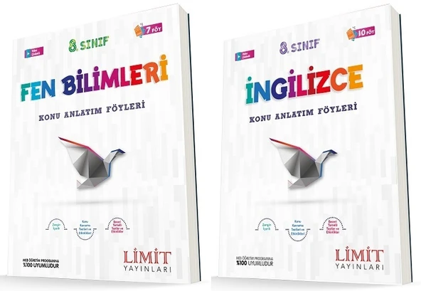 Limit 8. Sınıf Fen Bilimleri + İngilizce Konu Föyleri Seti 2 Kitap ürün görseli 1