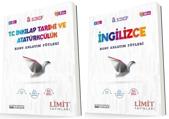 Limit 8. Sınıf İnkılap + İngilizce Konu Föyleri Seti 2 Kitap ürün görseli 1