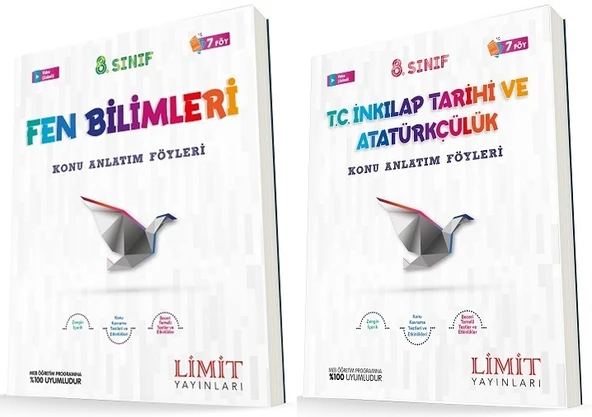 Limit 8. Sınıf Fen Bilimleri + İnkılap Konu Föyleri Seti 2 Kitap ürün görseli 1