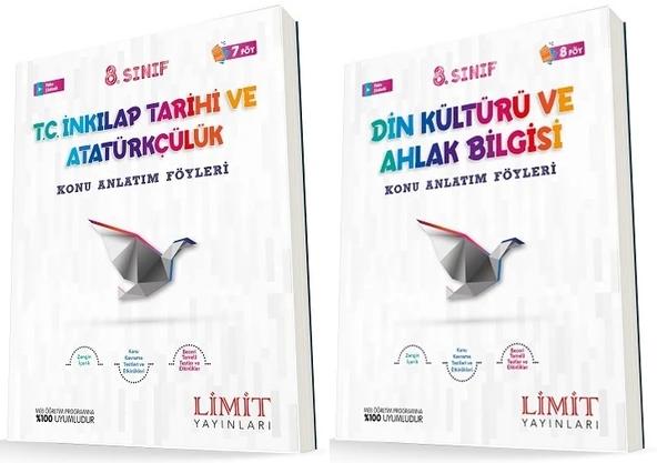 Limit 8. Sınıf İnkılap + Din Konu Föyleri Seti 2 Kitap ürün görseli 1