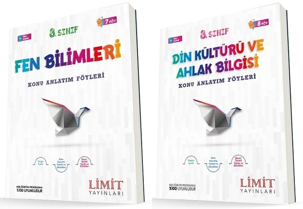 Limit 8. Sınıf Fen Bilimleri + Din Konu Föyleri Seti 2 Kitap ürün görseli 1
