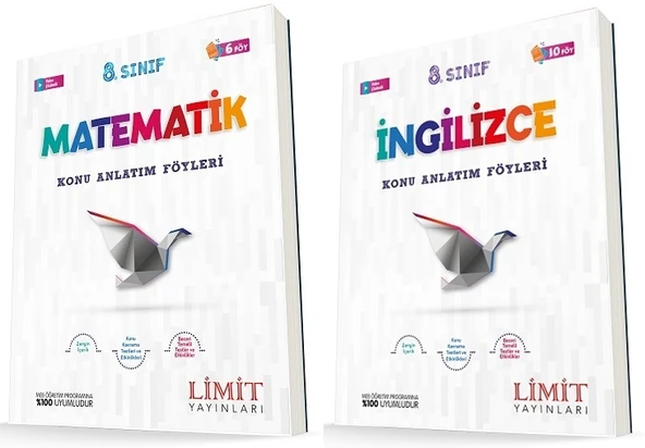 Limit 8. Sınıf Matematik + İngilizce Konu Föyleri Seti 2 Kitap ürün görseli 1