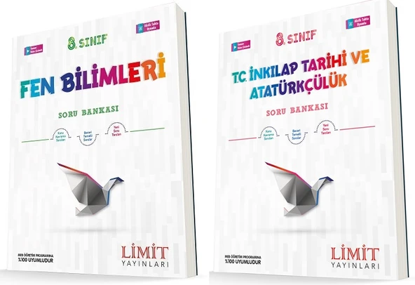 Limit 8. Sınıf Fen Bilimleri + İnkılap Soru Seti 2 Kitap ürün görseli 1
