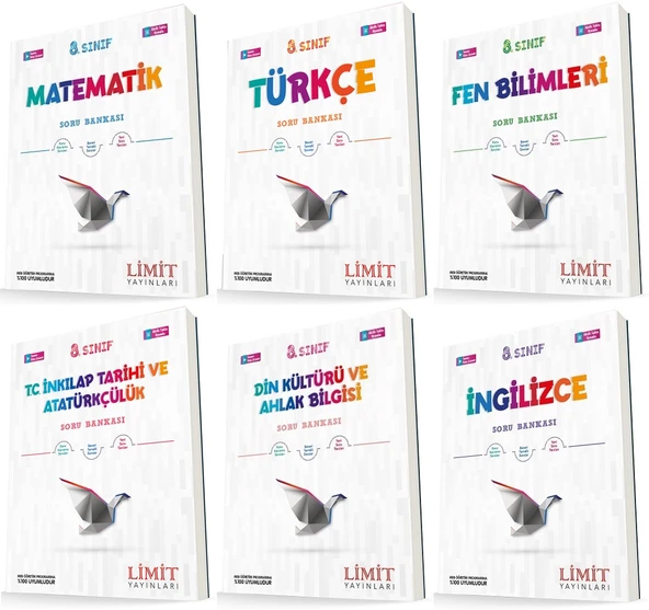 Limit 8. Sınıf Soru Bankası Seti Tam Set 6 Kitap ürün görseli 1