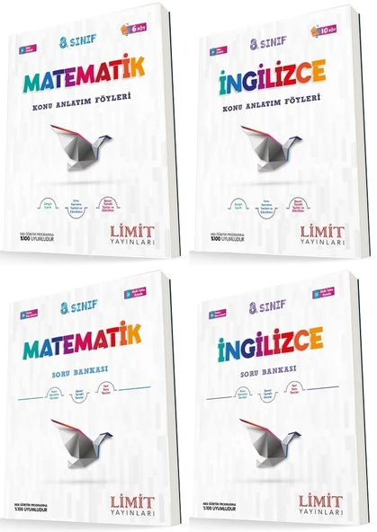 Limit 8. Sınıf Matematik + İngilizce Konu Föyleri + Soru Seti 4 Kitap ürün görseli 1