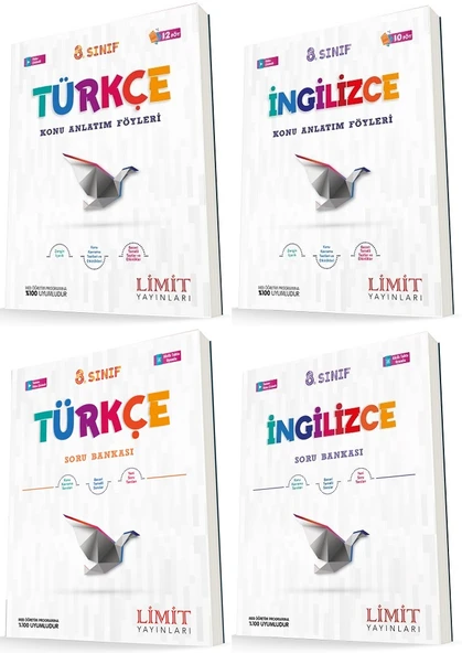 Limit 8. Sınıf Türkçe + İngilizce Konu Föyleri + Soru Seti 4 Kitap ürün görseli 1