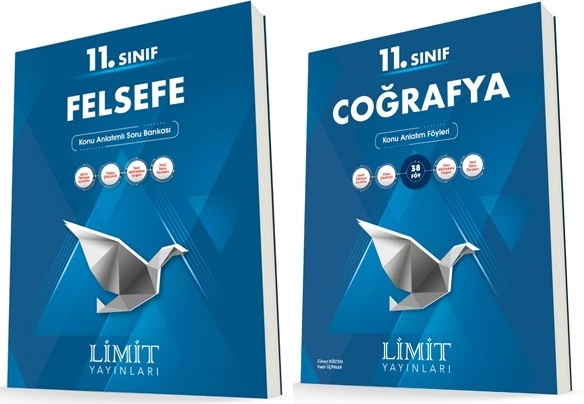 Limit 11. Sınıf Felsefe + Coğrafya Konu Föyleri Seti 2 Kitap ürün görseli 1
