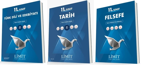 Limit 11. Sınıf Edebiyat + Tarih + Felsefe Konu Föyleri Seti 3 Kitap ürün görseli 1