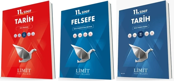 Limit 11. Sınıf Tarih + Felsefe Konu + Soru Seti 3 Kitap ürün görseli 1