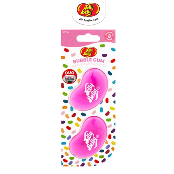 Jelly Belly DuoVent Kalorifere Geçme Koku BubbleGum 14gr. Sakız, Keklik Üzümü, Vanilya, Portakal Arom ürün görseli 1