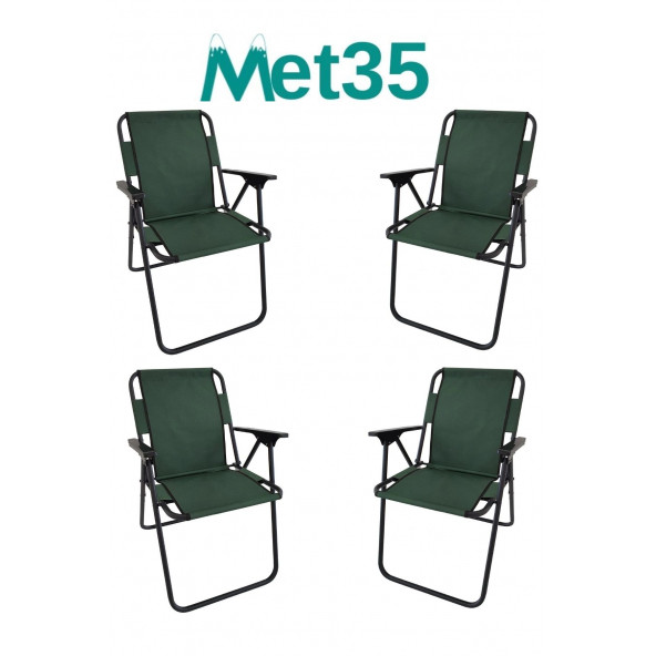 met35 Katlanır Piknik Sandalyesi-4lü - Resim 2