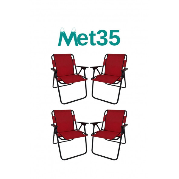 met35 Katlanır Piknik Sandalyesi-4lü - Resim 4
