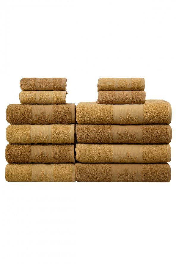 BANYO HAVLU SETI 12 Adet - 4 adet 30x50 cm , 4 adet 50 x 100 cm, 4 adet 70 x 140 cm ürün görseli 1