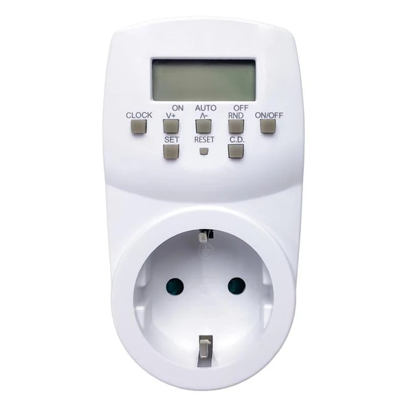 Horoz Timer-2 Dijital Ayar Zaman Saati Prizi Rolesi Haftalık 20 Programlı Açma-Kapama ürün görseli 1