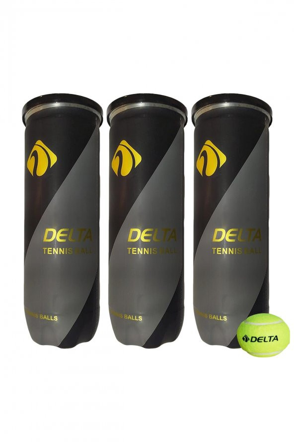 Delta Profesyonel Seviye Özel Vakumlu Tüpte 9 Adet Dura-Strong Tenis Maç Topu ürün görseli 1