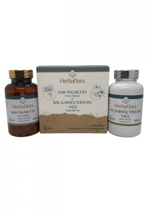 Saw Palmetto ve Bal Kabağı Tohumu Yağı İçeren Takviye Edici Gıda 60 Kapsül ürün görseli 1
