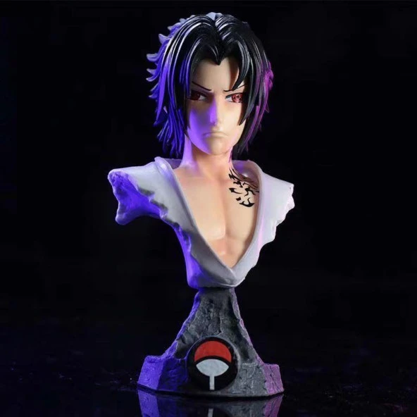 Anime Naruto Sasuke Uchiha Büst Eylem Karakter Figür Oyuncak Biblo 14 cm - Resim 7