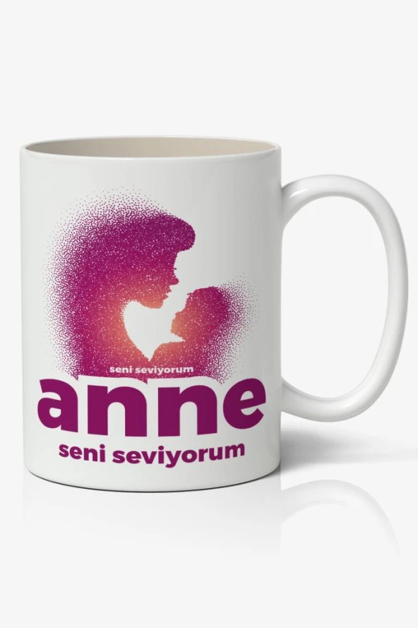Anneler Günü Tasarımlı Yazılı Baskılı Kupa Bardak Baskılı Kahve Kupa Bardak ürün görseli 1