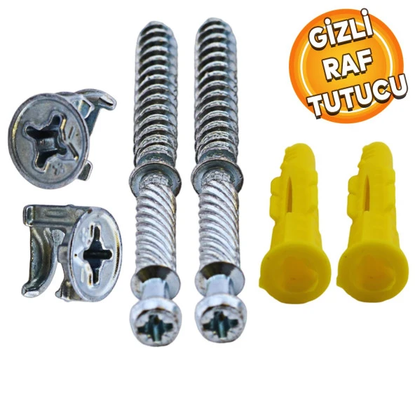 Mi-Fiks Kolay Montaj Gizli Raf Tutucu Taşıyıcı Set 8 cm ürün görseli 1