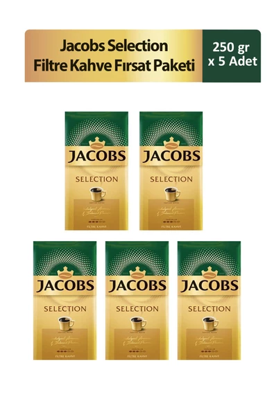 Jacobs Selection Filtre Kahve Fırsat Paketi 250 gr x 5 Adet ürün görseli 1