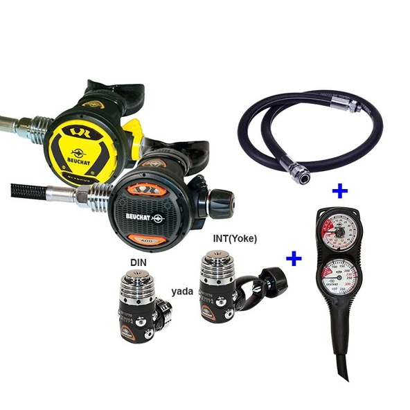 BEUCHAT Regülatör Set ELITE VR400 INT, Ahtapot, Konsol, BC Hortumu ve Çanta dahil ürün görseli 1