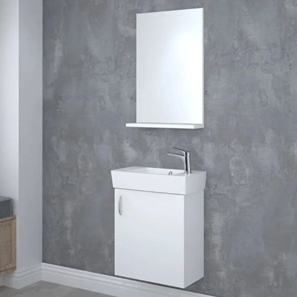 Denko Minica 50 Cm Beyaz Banyo Dolabı Takımı ürün görseli 1