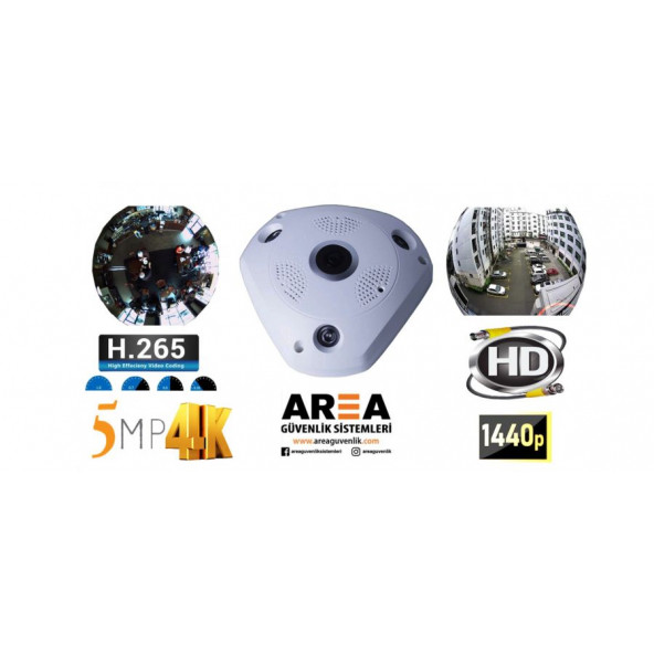 5MP 180 DERECELİK 1440  GENİŞ FİSHEYE AÇI ULTRA HD AHD GECE GÖRÜŞLÜ BALIK GÖZÜ KAYIT CİHAZI KAMERASI ürün görseli 1