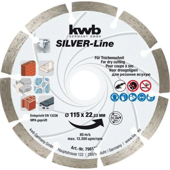 KWB Elmas Kesici Disk 115X22,33mm 49796170 ürün görseli 1