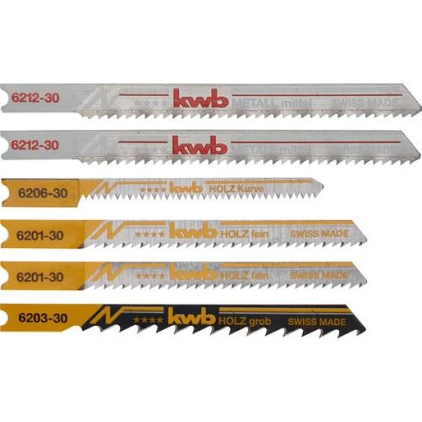 KWB Kutulu Dekupaj Testere Bıçak Set 6Parça 625630 ürün görseli 1