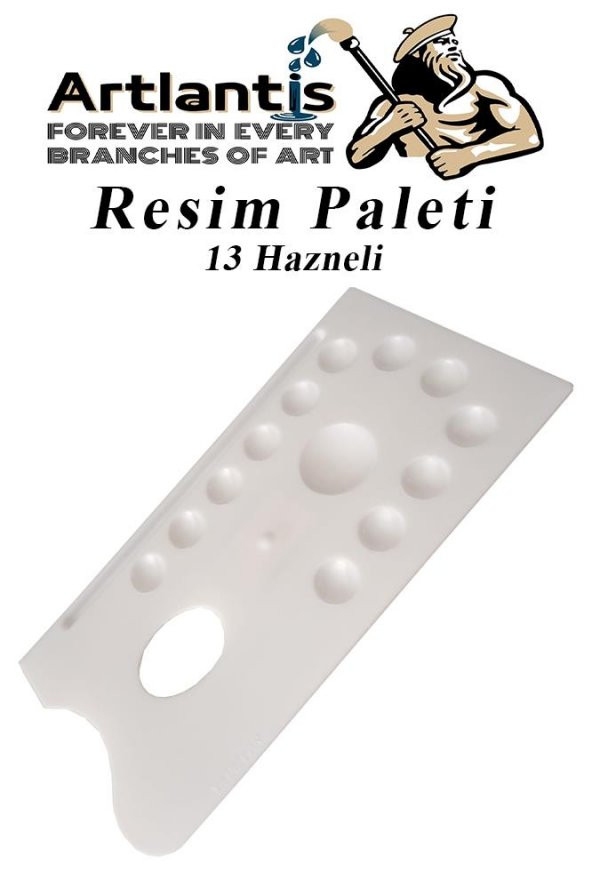 Dikdörtgen Resim Paleti 1 Adet 13 Hazneli Boya Paleti Sanatsal Boyalar İçin Palet Akrilik Boya Yağlı Boya Guaj Boya ürün görseli 1