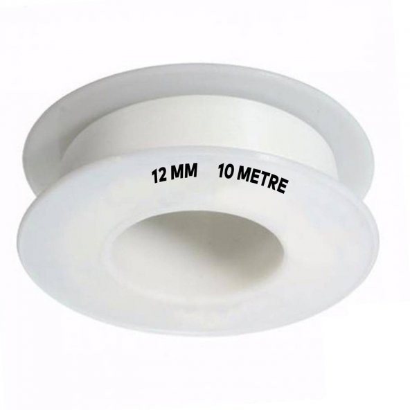Teflon Sızdırmaz Yalıtım Tesisat Bant Bandı Beyaz 12 mm x 10 Metre ürün görseli 1