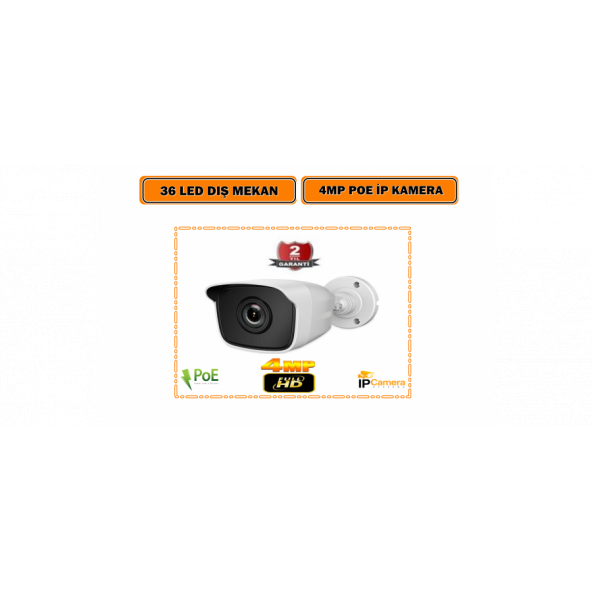 4MP 36 LED DIŞ MEKAN POELİ İP GÜVENLİK KAMERASI ürün görseli 1