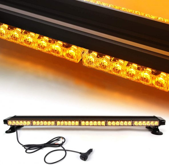 Çakar lamba çift taraflı 78 led sarı-sarı 12-24v/ LAPA528 ürün görseli 1