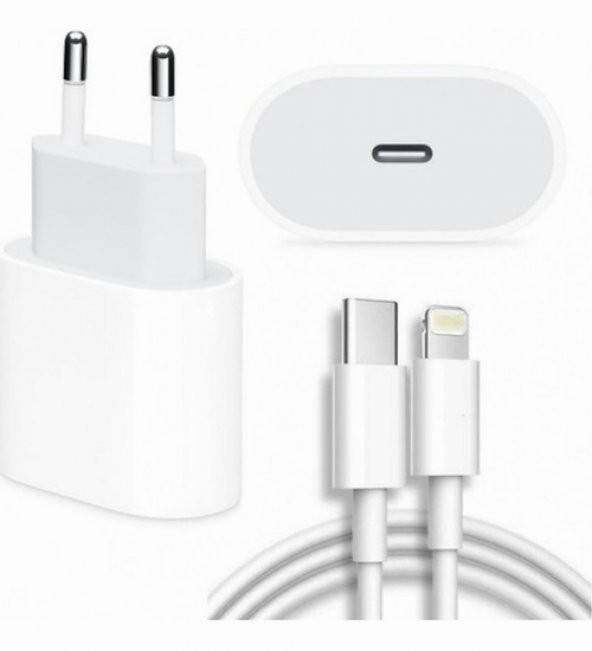 Orjinal Apple iphone 13 20W Hızlı Şarj Aleti Seti USB-C  MHJE3TU-A + MQGJ2ZM/A (Kablo Dagil) ürün görseli 1