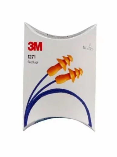 3M 1271 Yıkanabilir İpli, Karton Kutulu Kulak Tıkacı ürün görseli 1