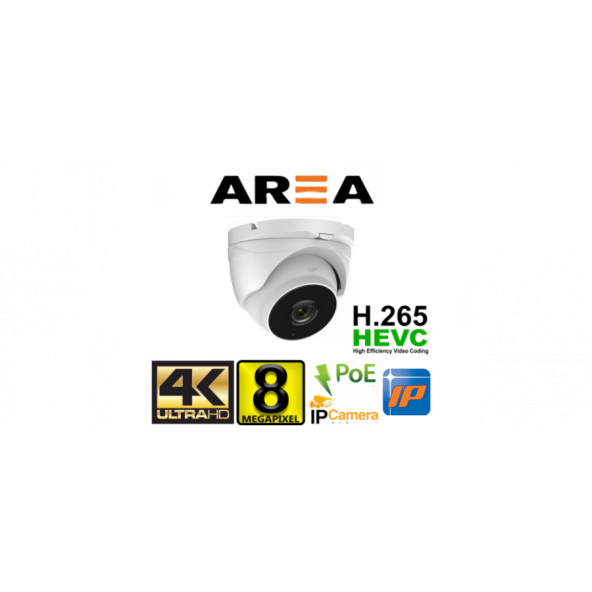 8 MP IÇ MEKAN 4K ULTRA HD İP POE SESLİ GÜVENLİK KAMERASI ürün görseli 1